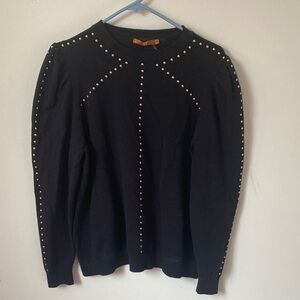 Belldini Black Studded Crewneck Sweater
